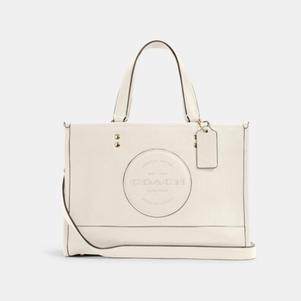 Coach Leather Tote Bag. Dempsey Carryall With Patch